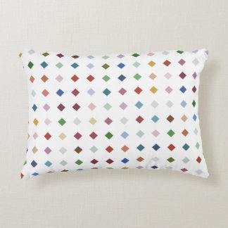 Elegant Multifärgad Geometric Diamond Array Mönste Prydnadskudde