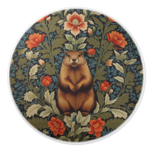 Elegant Murmeldjur William Morris Inspirerad Knopp