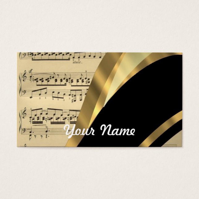 Elegant Music lakan Visitkort (Framsidan)