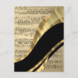 Elegant Music lakan Vykort