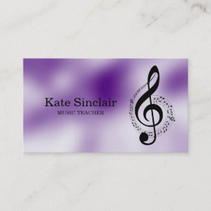 Elegant Music Lärare Piano Nycklar Musical Visitkort