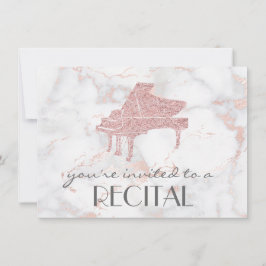 elegant Music Piano-skäl Inbjudningar