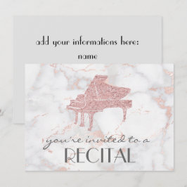 elegant Music Piano-skäl Inbjudningar