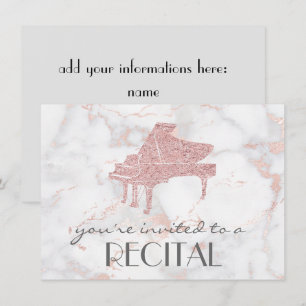 elegant Music Piano-skäl Inbjudningar