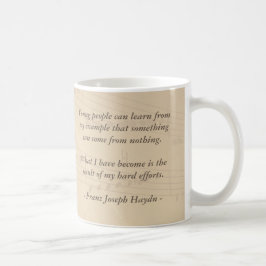 Elegant Music Teacher Haydn Quote Kaffemugg