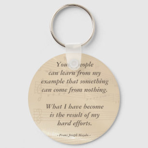 Elegant Music Teacher Haydn Quote Nyckelring