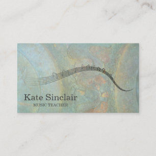 Elegant Music Teacher Nycklar Musical Visitkort