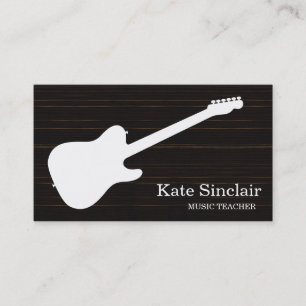 Elegant Music Teacher Nycklar Musical Visitkort