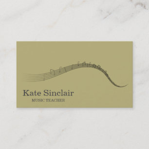 Elegant Music Teacher Nycklar Musical Visitkort