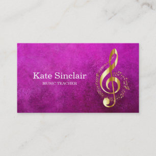 Elegant Music Teacher Piano Nycklar Musical Visitkort