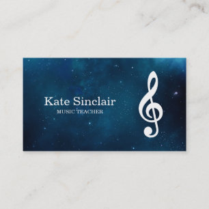Elegant Music Teacher Piano Nycklar Musical Visitkort