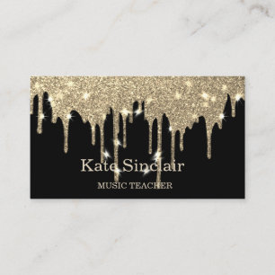 Elegant Music Teacher Piano Nycklar Musical Visitkort
