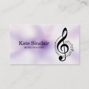 Elegant Music Teacher Piano Nycklar Musical Visitkort