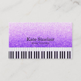 Elegant Music Teacher Piano Nycklar Musical Visitkort