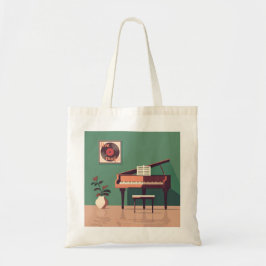 Elegant Music Thned Tote Bag Tygkasse
