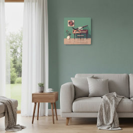 Elegant Music Wall Clock Fyrkantig Klocka