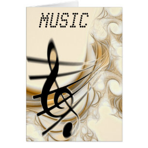 Elegant Musical Note Hälsningskort