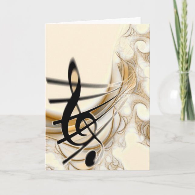 Elegant Musical Note Kort (Framsida)