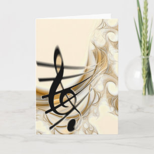 Elegant Musical Note Kort