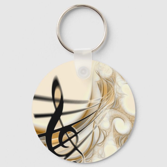 Elegant Musical Note Nyckelring (Framsida)