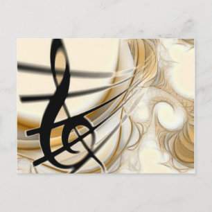 Elegant Musical Note Vykort