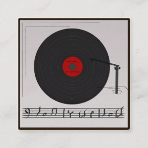Elegant Musician-Affärskort med Music Note Fyrkantigt Visitkort