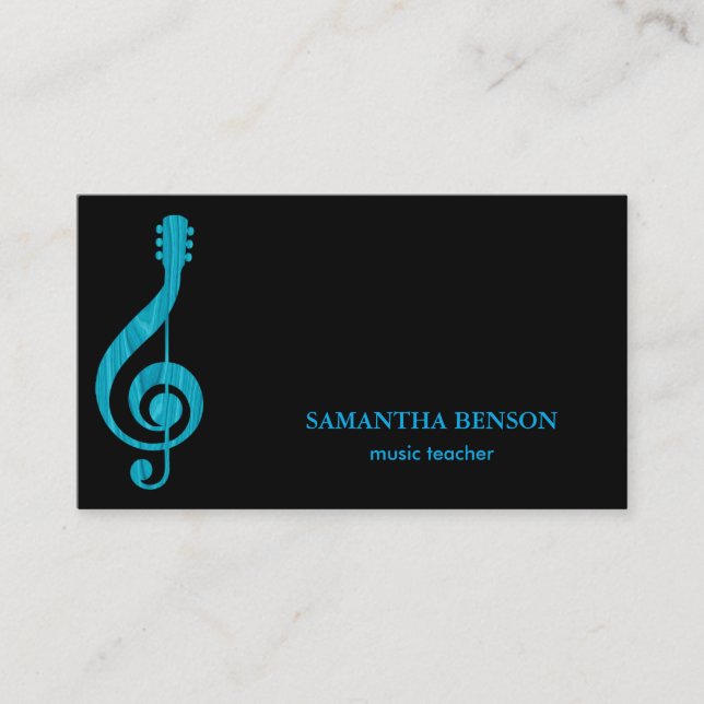 Elegant Musician-Affärskort med Music Note Visitkort (Framsida)