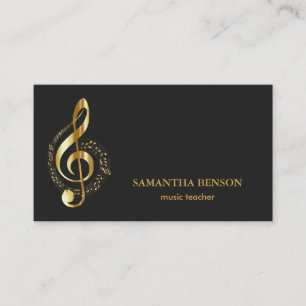 Elegant Musician-Affärskort med Music Note Visitkort