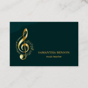Elegant Musician-Affärskort med Music Note Visitkort