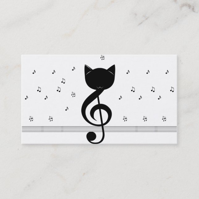 Elegant Musician-Affärskort med Music Note Visitkort (Framsida)