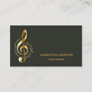 Elegant Musician-Affärskort med Music Note Visitkort