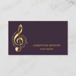 Elegant Musician-Affärskort med Music Note Visitkort