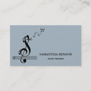 Elegant Musician-Affärskort med Music Note Visitkort
