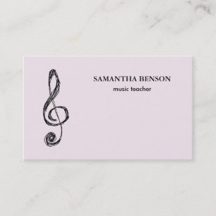 Elegant Musician-Affärskort med Music Note Visitkort