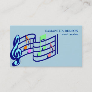 Elegant Musician-Affärskort med Music Note Visitkort