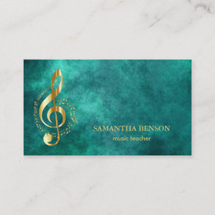 Elegant Musician-Affärskort med Music Note Visitkort