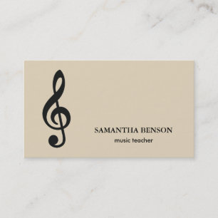 Elegant Musician-Affärskort med Music Note Visitkort