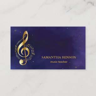 Elegant Musician-Affärskort med Music Note Visitkort