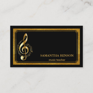Elegant Musician-Affärskort med Music Note Visitkort