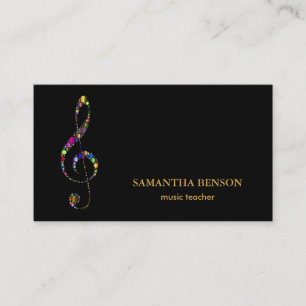 Elegant Musician-Affärskort med Music Note Visitkort