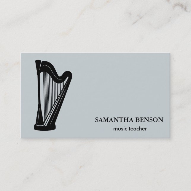 Elegant Musician-Affärskort med Music Note Visitkort (Framsida)