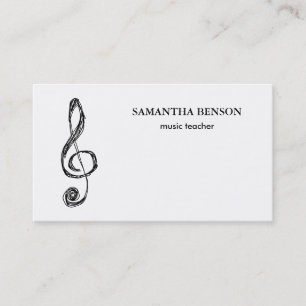 Elegant Musician-Affärskort med Music Note Visitkort