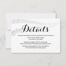 Elegant Musik Bröllop Detaljer Boende Inbjudningar