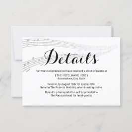 Elegant Musik Bröllop Detaljer Boende Inbjudningar