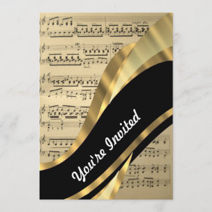 Elegant musik lakan inbjudningar