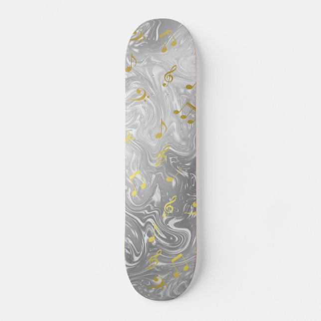 elegant musik noter mönster skateboard bräda 21,5 cm (Framsida)