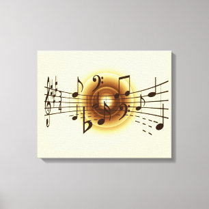 Elegant Musik noter Wall Canvas