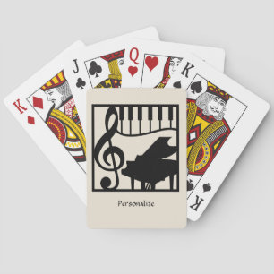 Elegant musik pianotangentbord Clefnot Stylish Casinokort