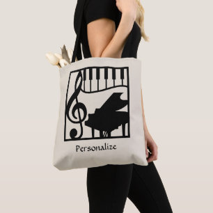 Elegant musik pianotangentbordsklöver not stilren tygkasse