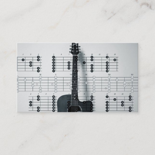 Elegant Musikers visitkort med not (Framsida)